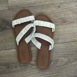 White and Brown sandals